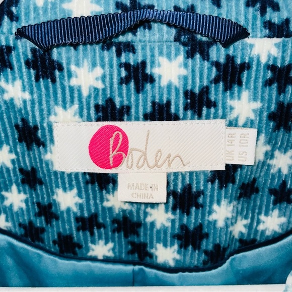 Boden Blue and White Patterned Blazer - Picture 10 of 10